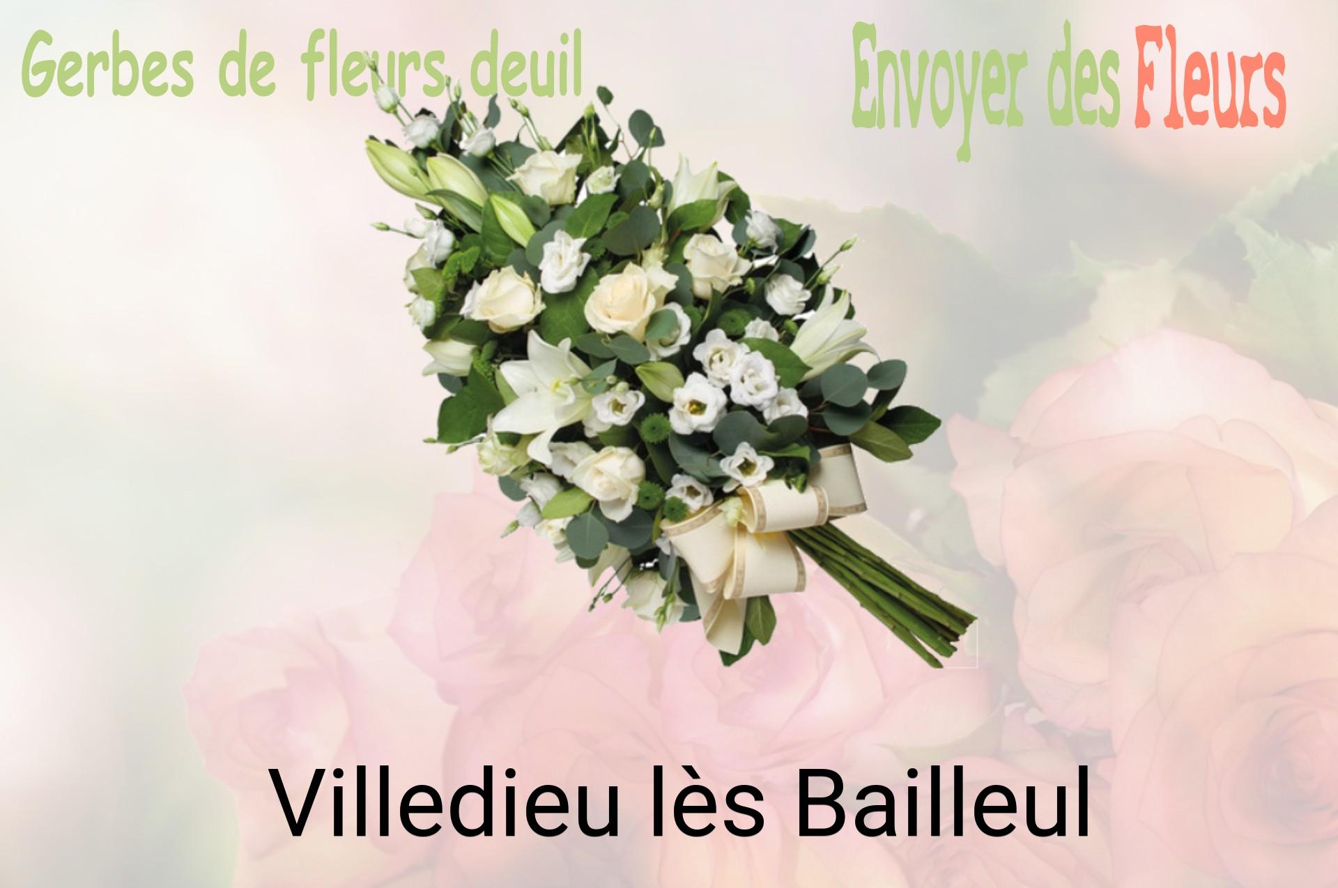 Gerbe de fleurs de deuil livrée à Villedieu-lès-Bailleul
